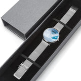 Vague - Montres 69.00 38 Mm Acier Argent Bleu Homme