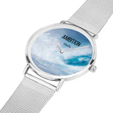 Vague - Montres 69.00 38 Mm Acier Argent Bleu Homme